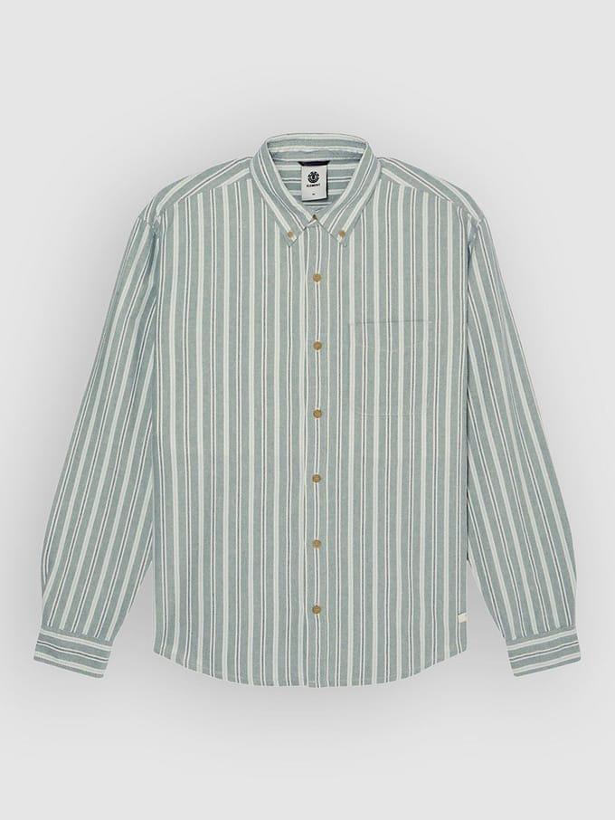 Element Button Down Flannel Regular Fit Overhemd Met Lange Mouwen Grijs M Man