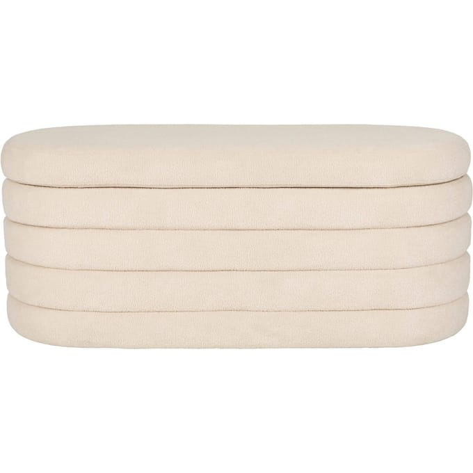 Housecraft Living Zuma bankje Bouclé Wit/ Beige