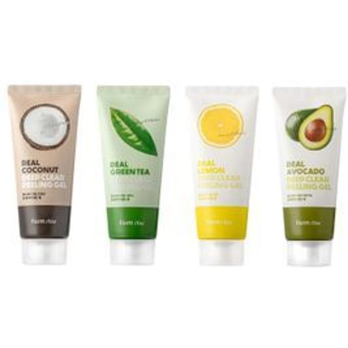 Farm Stay Real Lemon Deep Clear Peeling Gel 100ml +RANDOM GIFT yellow
