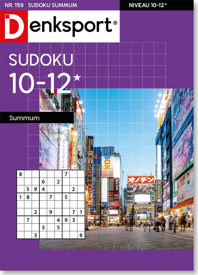 Denksport Puzzelboek Sudoku 10-12* summum, editie 159