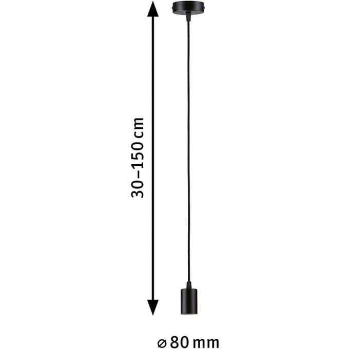 Hanglamp Ravi IP44 E27 max. 60W Zwart mat dimbaar