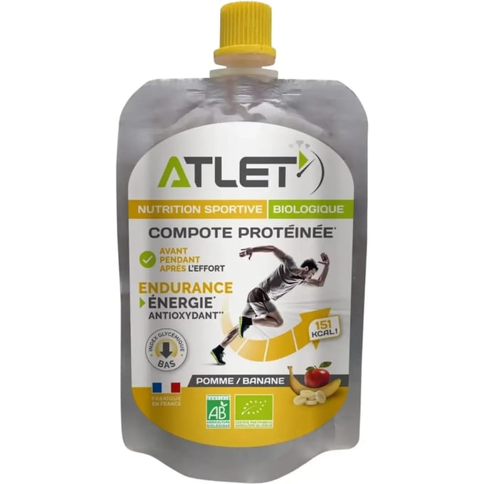 Biologische Eiwitcompote Appel Banaan ATLET Nutrition