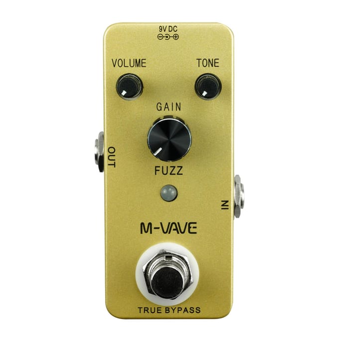 M-VAVE FUZZ Vintage Fuzz Gitaareffectpedaal Zinklegering Shell True Bypass beige