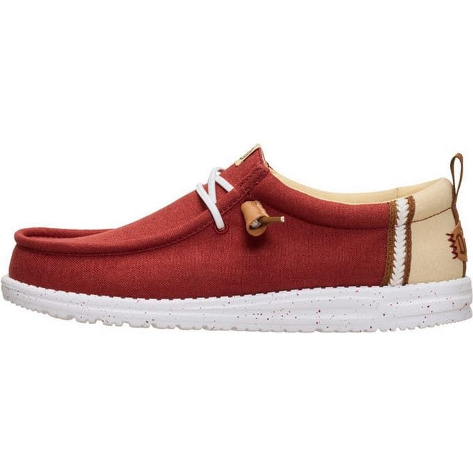 schoenen wally zomer linnen man verbrand rood