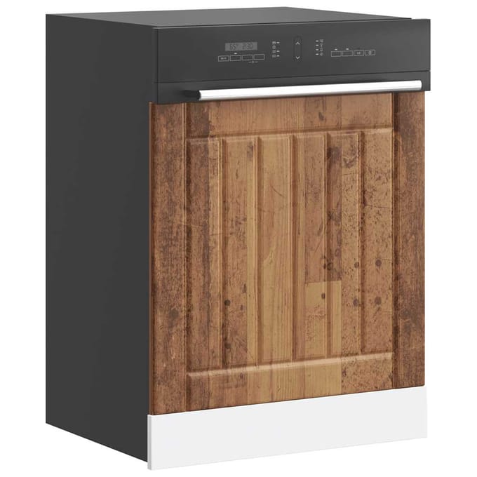 vidaXL - Vaatwaspaneel - Lucca - bewerkt - hout - oud - houtkleurig
