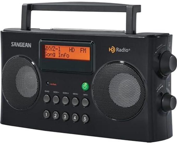Draagbare HD Radio met FM Stereo en AM Ontvangst - Zwart