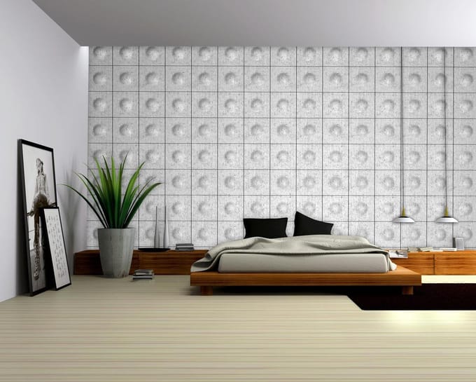 Abstract Modern Grey Pattern Photo Wallcovering