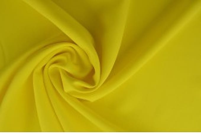 15 meter texture stof - Licht geel - 100% polyester