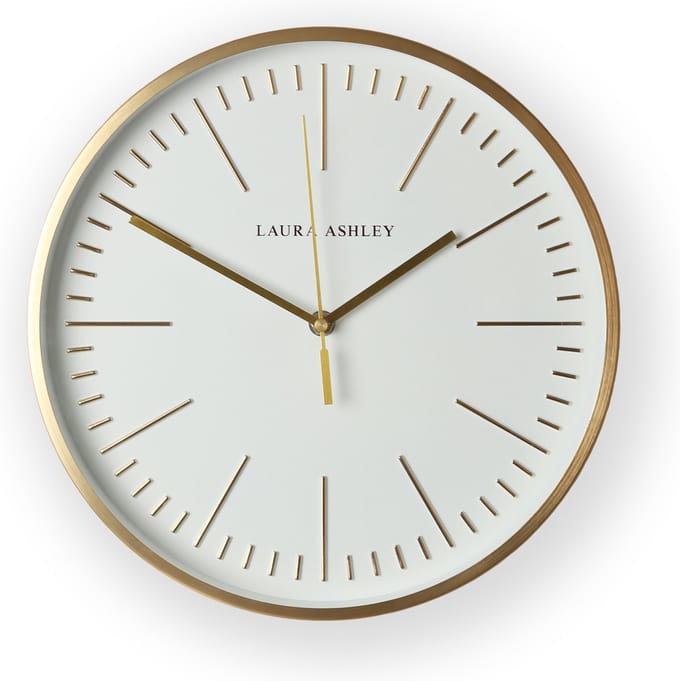 Laura Ashley Glenn Klok - Streep - 30,5x30,5cm - Goud