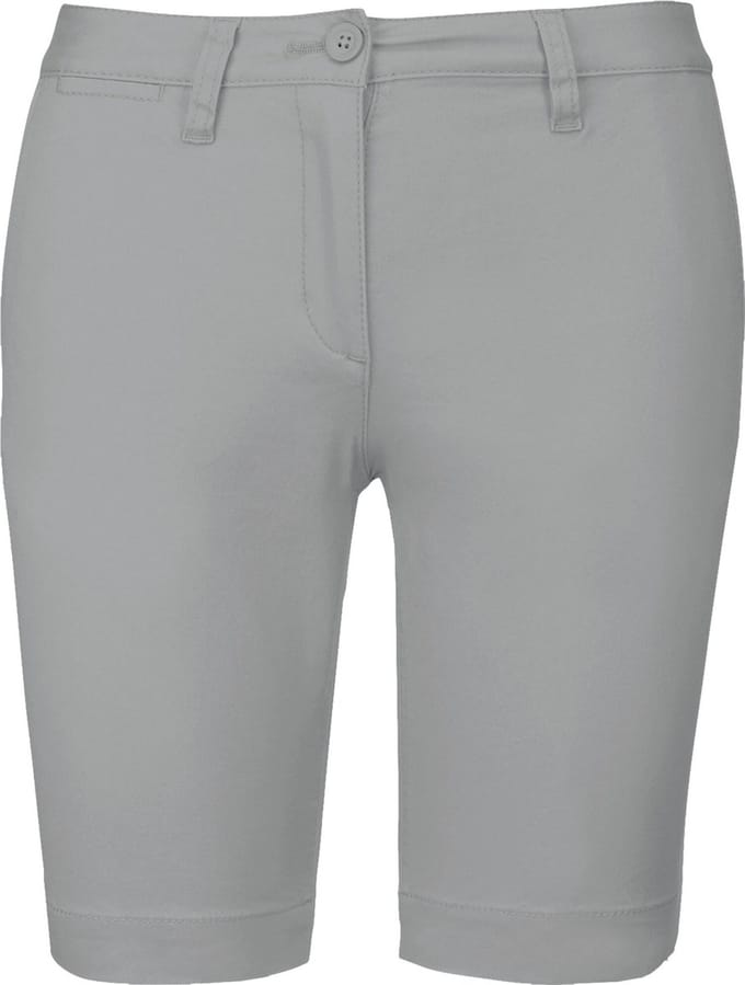 Kariban Dames chino bermudashorts K751 - Fine Grey - 36 NL (38 FR)