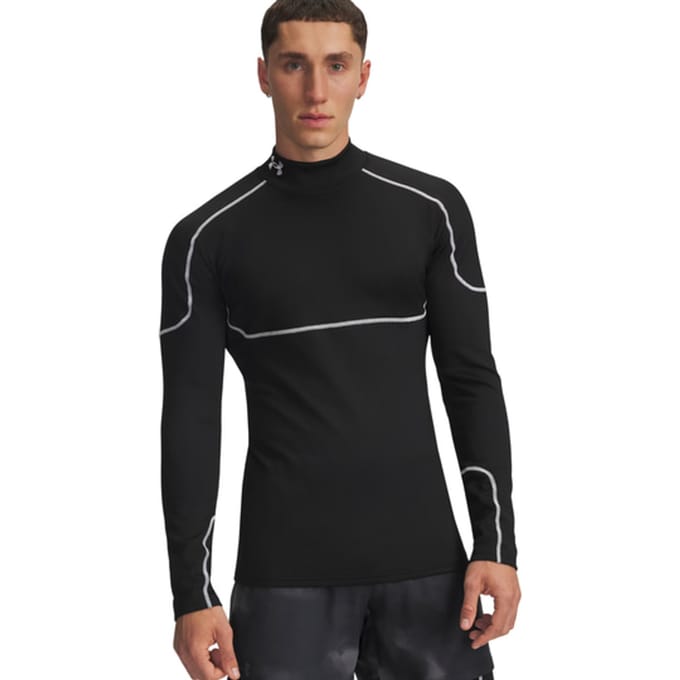 Under Armour Cold Weather Grid Longsleeve Mock T-shirt Zwart K001