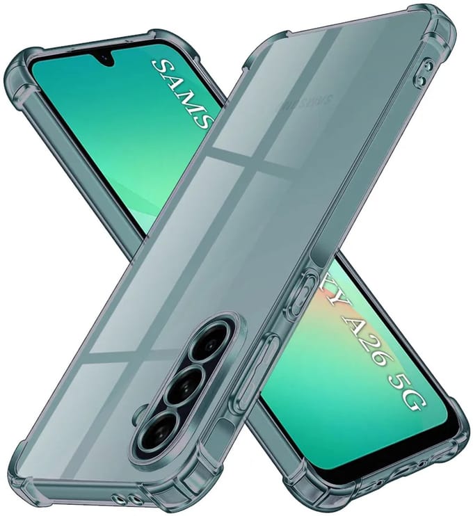 Hoesje geschikt voor Samsung Galaxy A26 - Techsuit Shockproof Silicone Back Cover - Zwart