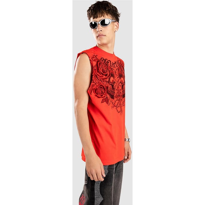 Affliction Forgotten Muscle Tanktop rood