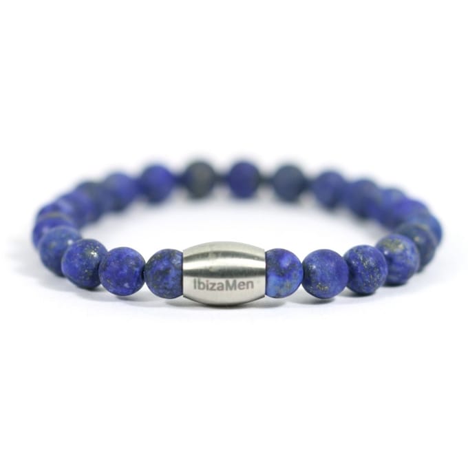 IbizaMen KIDS - jongens - armband - Lapis Lazuli - 6mm - 14 cm