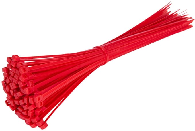 TD47 Kabelbinders 7.6 x 370 mm Rood - Tie wraps - Tyraps