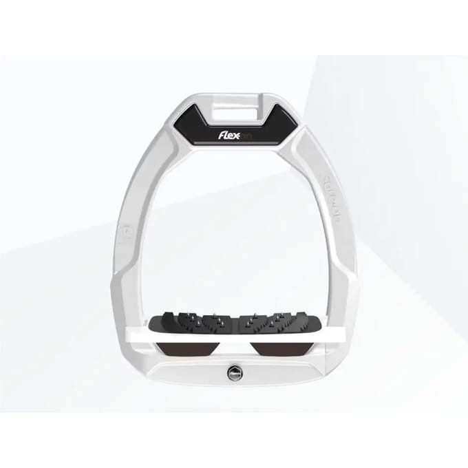 Veiligheidssporen Paardrijden Hellend Ultra Grip Wit/Wit/Bruin Flex-On Safe-On