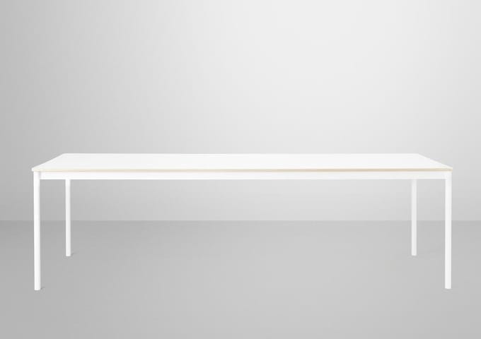 Muuto - Base tafel - wit laminaat - wit - multiplexrand - XL
