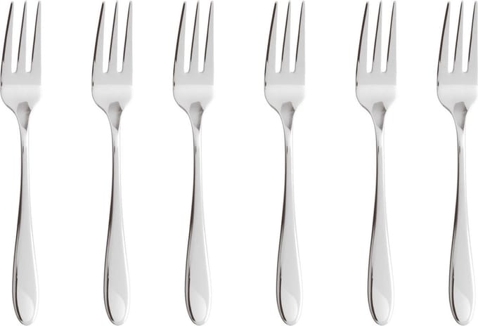Sambonet Gebaksvorkjes Velvet Zilver 6 Stuks