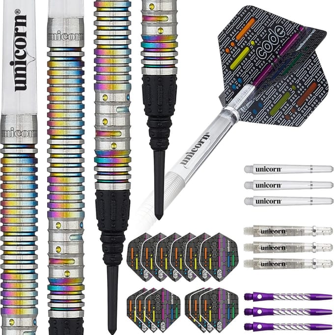 Zachte Darts - Dartpijlen Set - Precisie Werpen - Gegraveerde Code - 18 Gram - Zilver