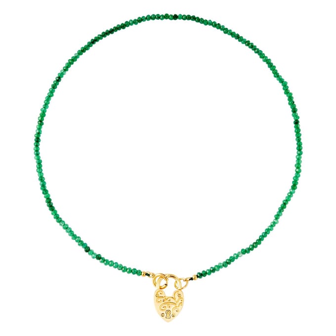"Love lock" necklace | Stainless steel | groen