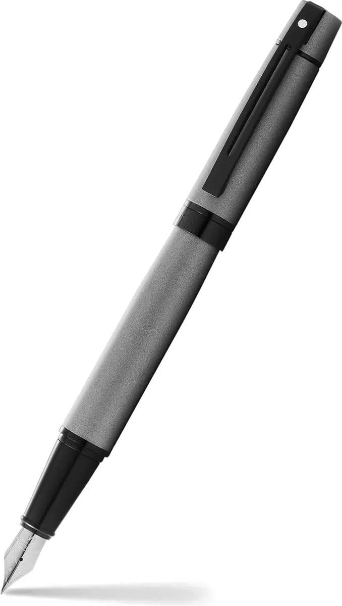 Sheaffer vulpen - 300 E9345 - M - Matte grey lacquer polished black