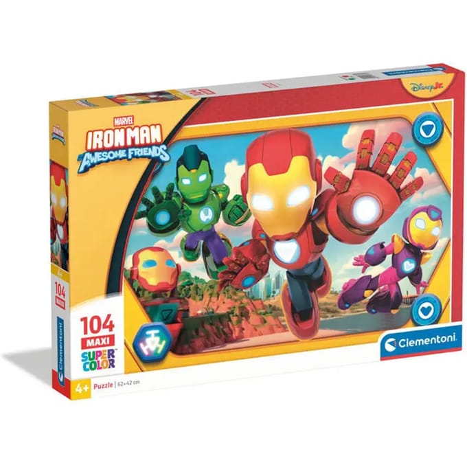 Clementoni - Kinderpuzzel - 104 Stukjes - Ironman and his Awesome Friends - Vanaf 4 jaar
