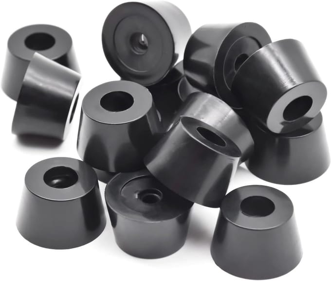 Zwarte Antislip Rubberen Meubelvoetjes (15 stuks) voor Platte Bodems