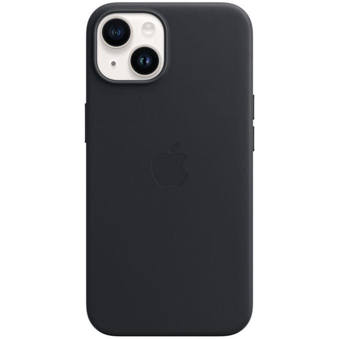 Leather Backcover MagSafe voor de Apple iPhone 14 - Midnight