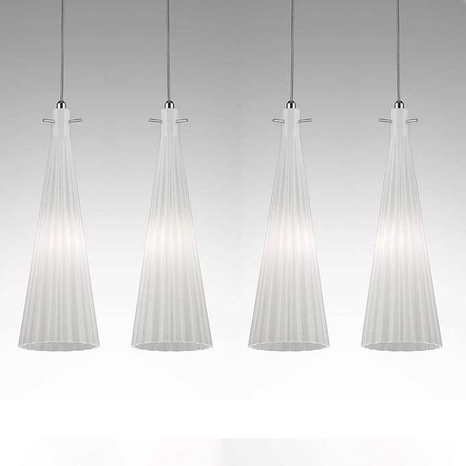 Selène Hanglamp Costa Rica, 4-lamps, wit