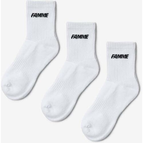 FAMME 3-Pack Sky Knit Socks White 39-41