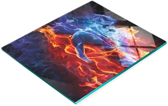 Multifunctionele decoratieve keukenplank, gehard door stoom in het vuur, 60x52 cm