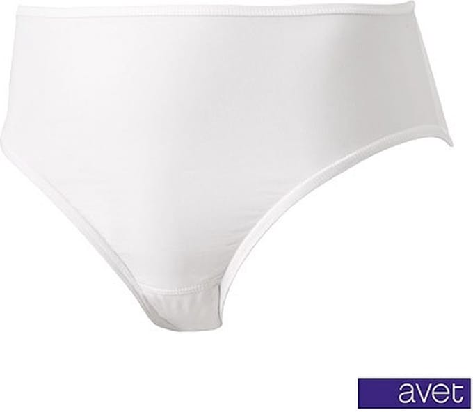 3290 heup slip dames microfiber dames onderbroek - Badstof kruisje - Wit / M
