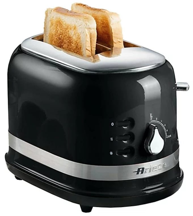 Ariete 0149/12 - Moderna broodrooster - 2 sneden - 6 standen - 815 Watt - Zwart
