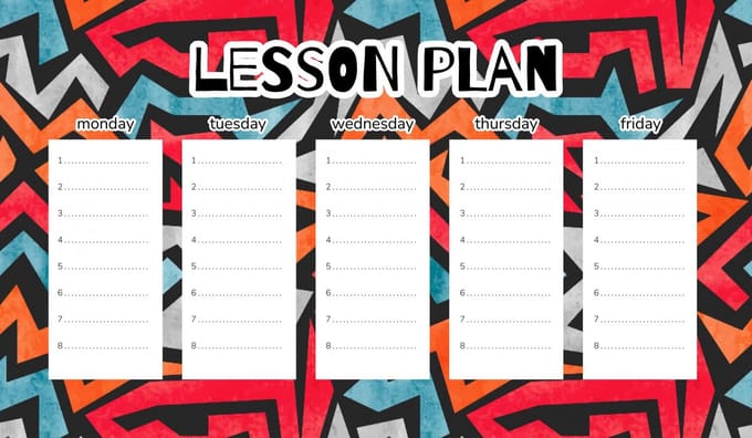 Wallvy - Magnetisch Les Plan - Abstrakt Graffiti - 30x17,5cm