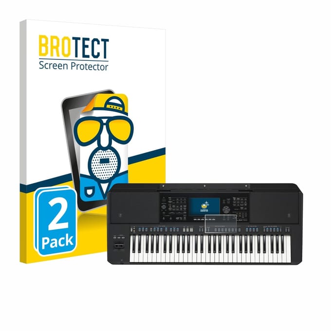 BROTECT - Screenprotector voor Yamaha PSR-SX720 - Folie Beschermfolie matte 2 Stuks