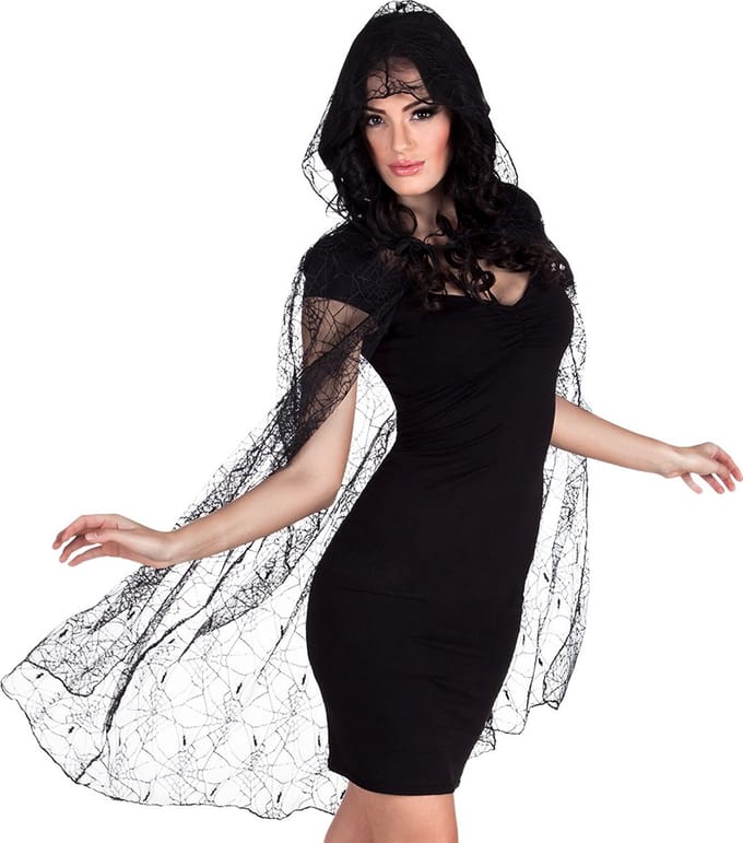 Boland - Cape Spiderweb - Volwassenen - Vampier - Halloween - Horror - Vampier