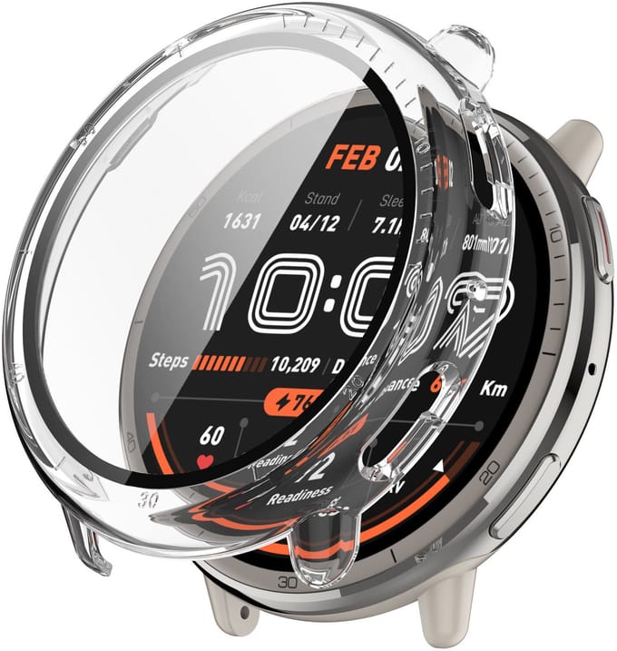 Strap-it Hard case hoesje met screenprotector - geschikt voor de Amazfit Active 2 (transparant)