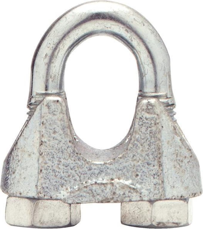 100 stuks Staaldraadklem Kabelklem - 3 mm - Gegalvaniseerd