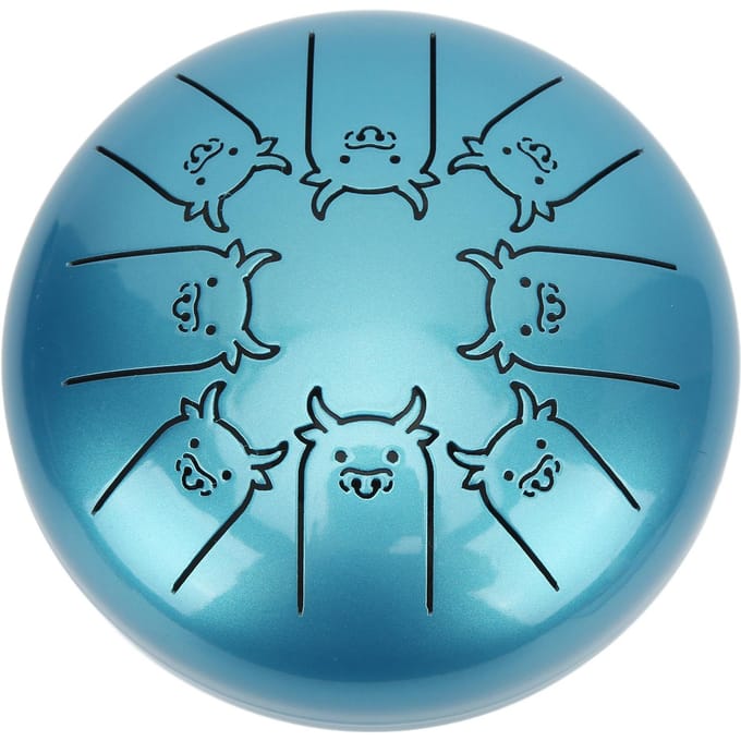 Tongtrommel 5,5 inch 8 Tonen Chakra Tank Legering Dierlijk Patroon Percussie-instrument blue