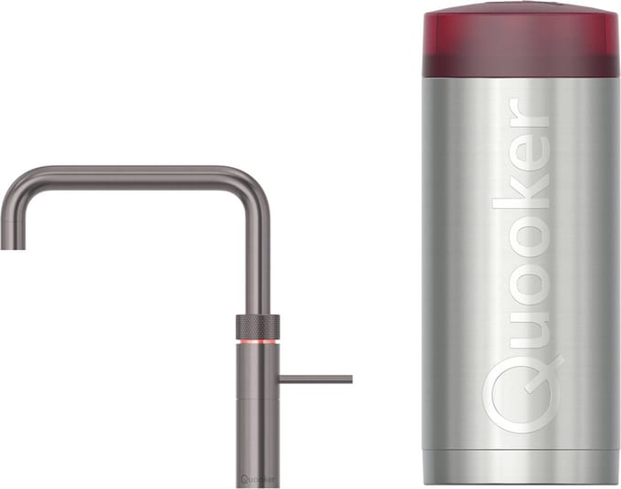 Quooker Fusion Square met COMBI boiler 3-in-1 kraan gunmetal