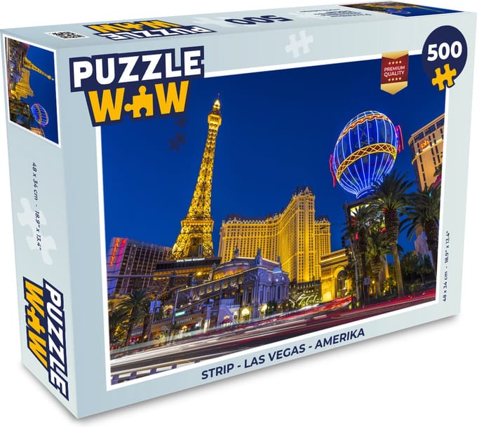 Puzzel Strip - Las Vegas - Amerika - Legpuzzel - Puzzel 500 stukjes