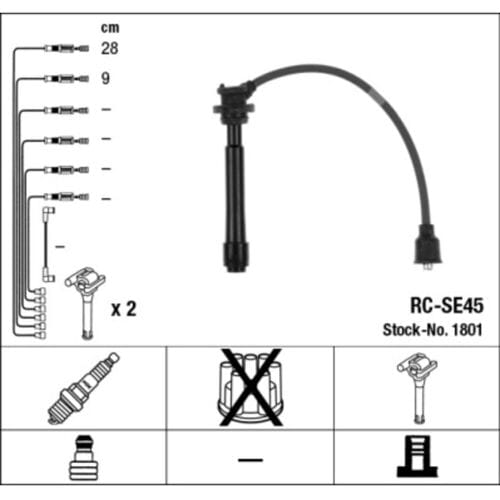 Bougiekabelset NGK 1801