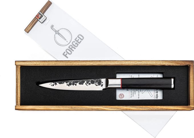 Forged Sebra Universeel Keukenmes 13cm - Sebrahout - In Houten Giftbox