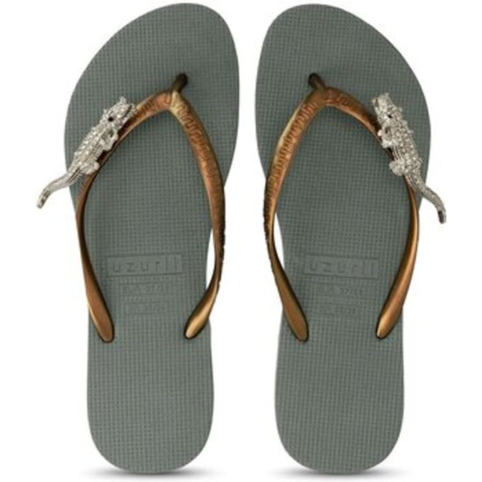 Uzurii | Teenslippers | Dames | Legergroen | Maat 35/36