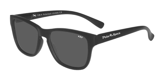Polar Specs® Zonnebril Wave Classic PS9011 – Mat Black – Polariserend Zwart EXTRA DONKER Cat.4 – Small – Unisex