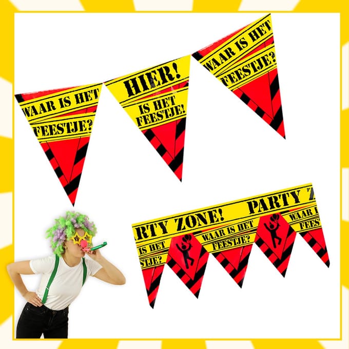 Feestpakket | Waar is het feestje? | Verkeersbord