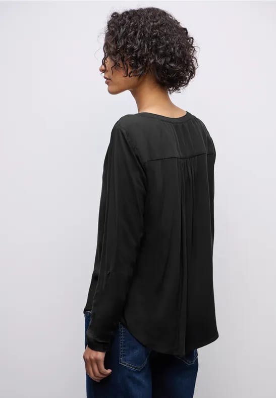 Basic blouse in effen kleur
