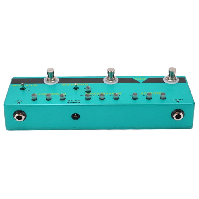 Pédale de Guitare Multi-Effets 5-en-1 Métal True Bypass Buffer pour Basse Électrique BE‑5 CC 9V blue