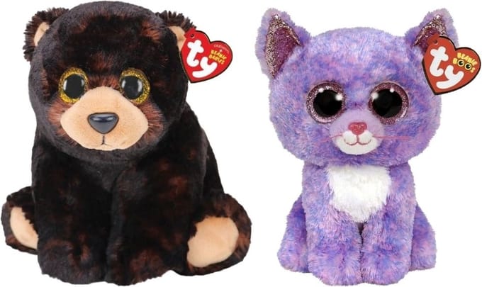 Ty - Knuffel - Beanie Buddy - Kodi Bear & Cassidy Cat