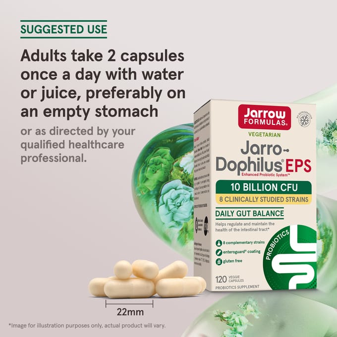Jarrow Formulas, Jarro-Dophilus EPS, 10 milliards, 120 gélules végétales (5 milliards par capsule)